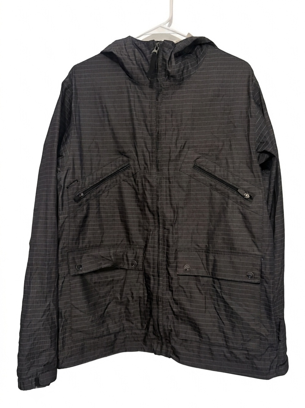 Vintage Burton "Skeet" Snowboard Jacket Charcoal Pinstripe DRYRIDE Team13 Medium